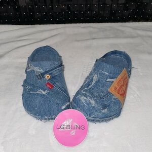 Custom denim crocs
